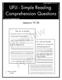 UFLI - Simple Reading Comprehension Questions Lessons 111-