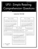 UFLI - Simple Reading Comprehension Questions Lessons 54-6