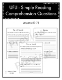 UFLI - Simple Reading Comprehension Questions Lessons 69-7