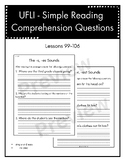 UFLI - Simple Reading Comprehension Questions Lessons 99-1