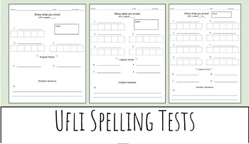 Preview of UFLI Spelling Tests