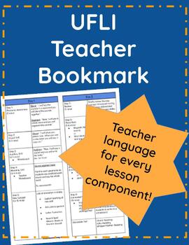 Preview of UFLI Teacher Bookmark