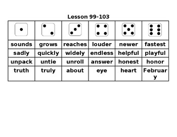 Preview of UFLI aligned roll and read for UFLI Suffixes & Prefixes/ Suffix lesson review