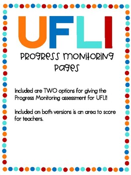Preview of UFLI inspired Assessment Sheets
