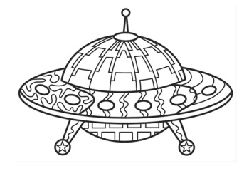 √ Ufo Coloring Pictures : Ufo Colorfolds Stencil Book Stencils And