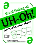 UH-Oh! A Schwa Sound Card Game / Word ending -el *59 word 