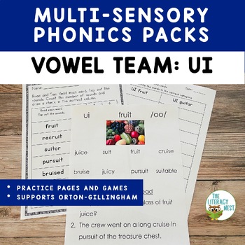 Preview of Vowel Team: UI Variant Vowels | Orton-Gillingham Multisensory Phonics Activity