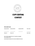 UIL Journalism Copy Edit Contest - 2022A