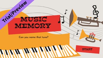 Preview of UIL Music Memory (2023-2024), Virtual Music Themed Game- Preview