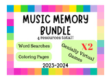 UIL Music Memory Games (2), Coloring Pages, Word Searches,