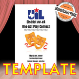 UIL One-Act Play Contest Program - Canva Template (6 Schools)