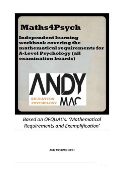 Preview of UK A-LEVEL PSYCHOLOGY MATHEMATICAL REQUIREMENTS WORKBOOK
