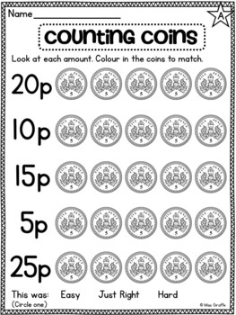 1 worksheets on for math money grade Practice in Unit UK (UK Coins Pounds) and by Pence Money