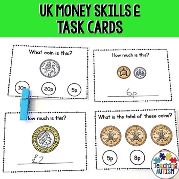 Preview of UK Coin Recognition Task Cards