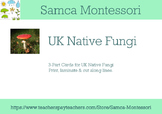 UK Fungus Montessori 3-Part Cards