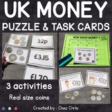 UK Money - Coins : Puzzle and task cards