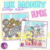 UK Money Coins and Notes Bundle Clip Art