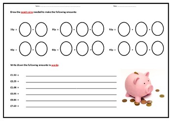 uk money make money worksheet by teaching resources 4 u tpt