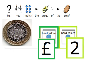 uk money pounds and pence count matching and adding for sld mld learners