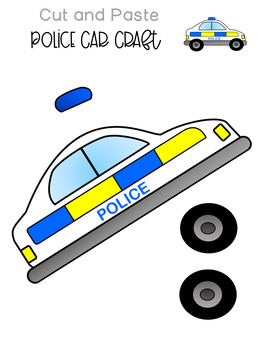 UK Police Car Cut And Paste Craft by Hush-a-bye | TPT