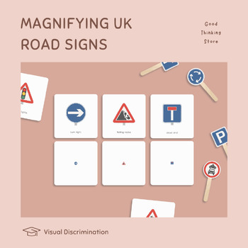 Preview of UK Traffic Sign Magnifying Activity | Tactile Visual Perception Resource