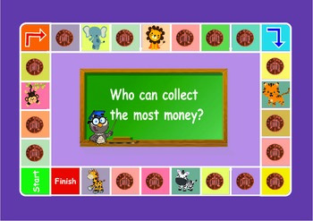 uk coin one penny game for younger children maths by mfl the spanish shop