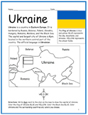 UKRAINE - Introductory Geography Worksheet
