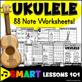 UKULELE NOTE WORKSHEETS | Ukulele Worksheets | Music Works