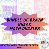 ULTIMATE BUNDLE | Brain Breaks, Math and Logic Puzzles + S