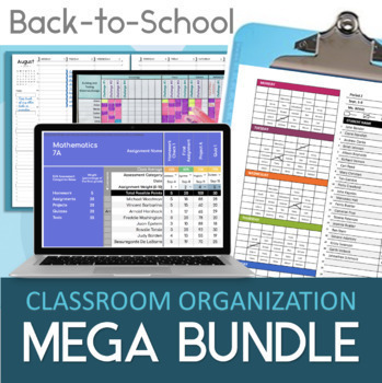 Preview of ULTIMATE Back to School Classroom Organization BUNDLE