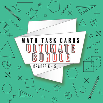 Preview of Elementary Math Task Cards Bundle ⭐ ALL Common Core Standards ⭐ K-6 Task Cards
