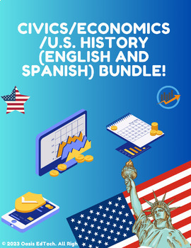 Preview of Bilingual Civics & Economics & United States History Bundle Resource!
