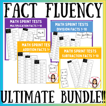Preview of ULTIMATE Fact Fluency Bundle! - Addition, Subtraction, Multiplication, Division