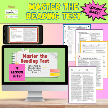 Preview of ULTIMATE GROWING BUNDLE | Master the Reading Test Sets 1-12