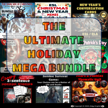 Preview of ULTIMATE HOLIDAY MEGA BUNDLE : Halloween Xmas New Year Valentine St Patrick