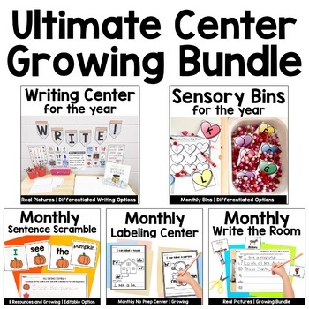 Preview of ULTIMATE KINDERGARTEN CENTER ALL YEAR LONG BUNDLE