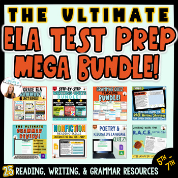 Preview of ULTIMATE Language Arts Bundle - ELA State Test Prep Reading Writing Grammar