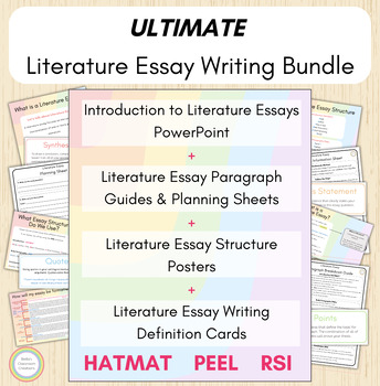Preview of ULTIMATE Literature Essay Writing Bundle - HATMAT PEEL RSI