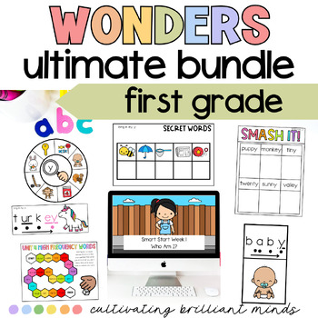 Preview of ULTIMATE McGraw-Hill Wonders First Grade Bundle | Powerpoints | Centers