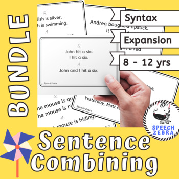 Preview of ULTIMATE Combining Sentences BUNDLE |Speech Therapy| Decks A - J