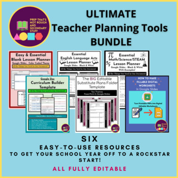 Preview of ULTIMATE Teacher Planning Tools BUNDLE