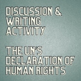 UN Declaration of Human Rights (Discussion & Writing Activity)