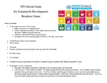 Preview of UN Global Goals for Sustainable Development Breakout Box