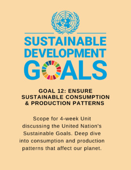Preview of UN Sustainable goal 12 Unit
