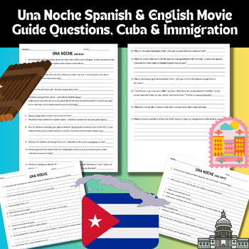 Preview of UNA NOCHE Movie guide Spanish & English questions Cuba Immigration Spike Lee