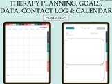 UNDATED Calendar,Therapy Planner,Goal,Data,Contact,To Do S