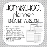 UNDATED Homeschool Planner