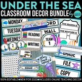 UNDER THE SEA Classroom Decor Bundle OCEAN Theme transformation fish editable