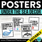 UNDER THE SEA Classroom Decor EDITABLE POSTER SIGN bulleti