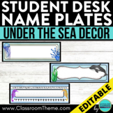 UNDER THE SEA Classroom Decor STUDENT DESK NAME PLATES edi